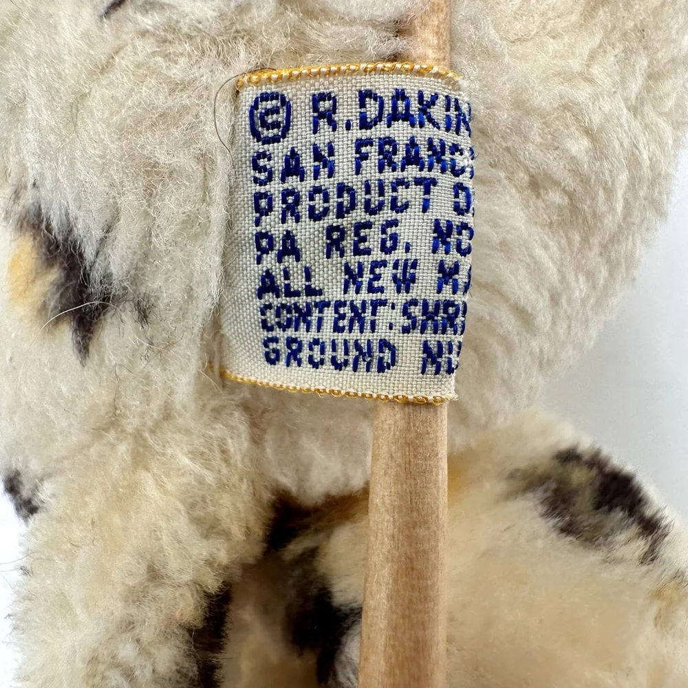 VINTAGE 1976 R. DAKIN BABY CHEETAH Plush Cub Leopard Cat Stuffed Animal RARE